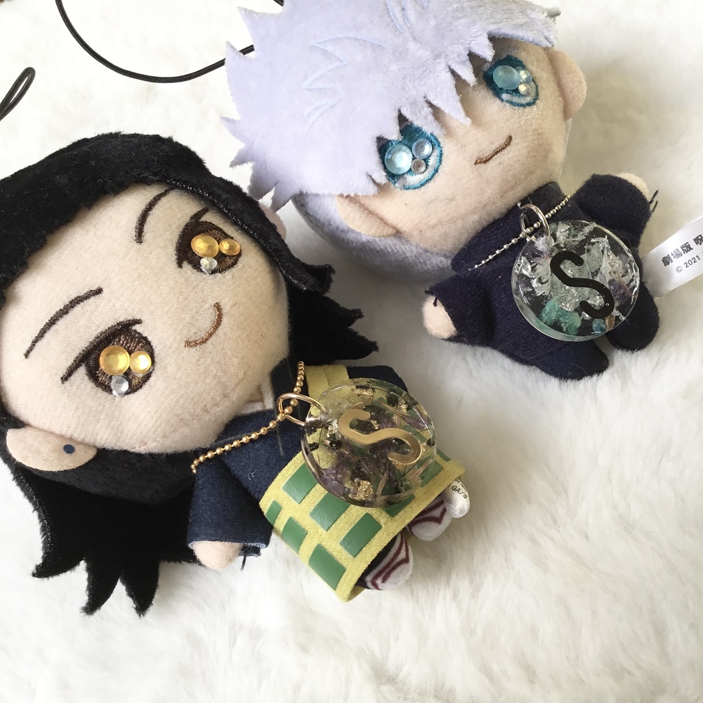 【呪術廻戦】ラウンド●推し花イニシャルキーホルダー