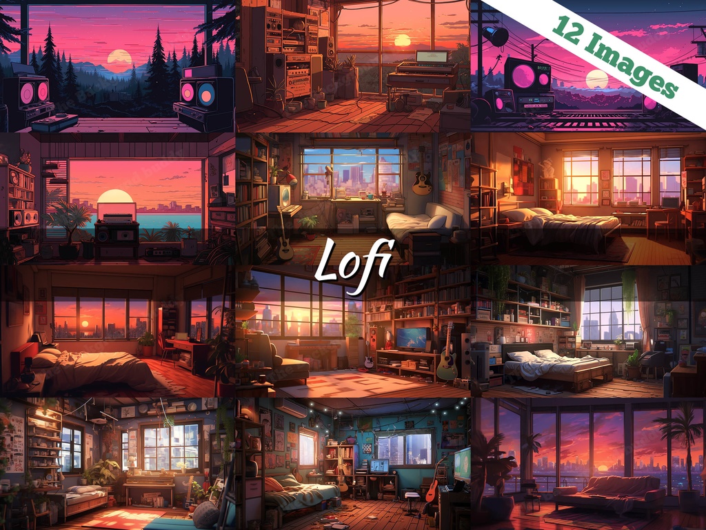 Vtuber Background Bundle, Set of 108 Backgrounds, stream room background, vtuber room background, background twitch, seamless looped, 108 Vtuber Backgrounds V1