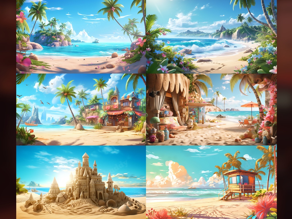 Vtuber Background Bundle, Set of 12 Backgrounds, stream room background, vtuber room background, background twitch, seamless looped, Beach