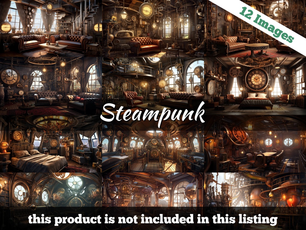 Vtuber Background Bundle, Set of 12 Backgrounds, stream room background, vtuber room background, background twitch, seamless looped, Herbalist Workshop