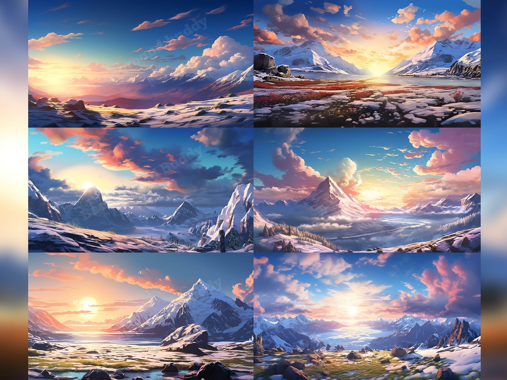 Vtuber Background Bundle, Set of 12 Backgrounds, stream room background, vtuber room background, background twitch, seamless looped, Snowy Landscape