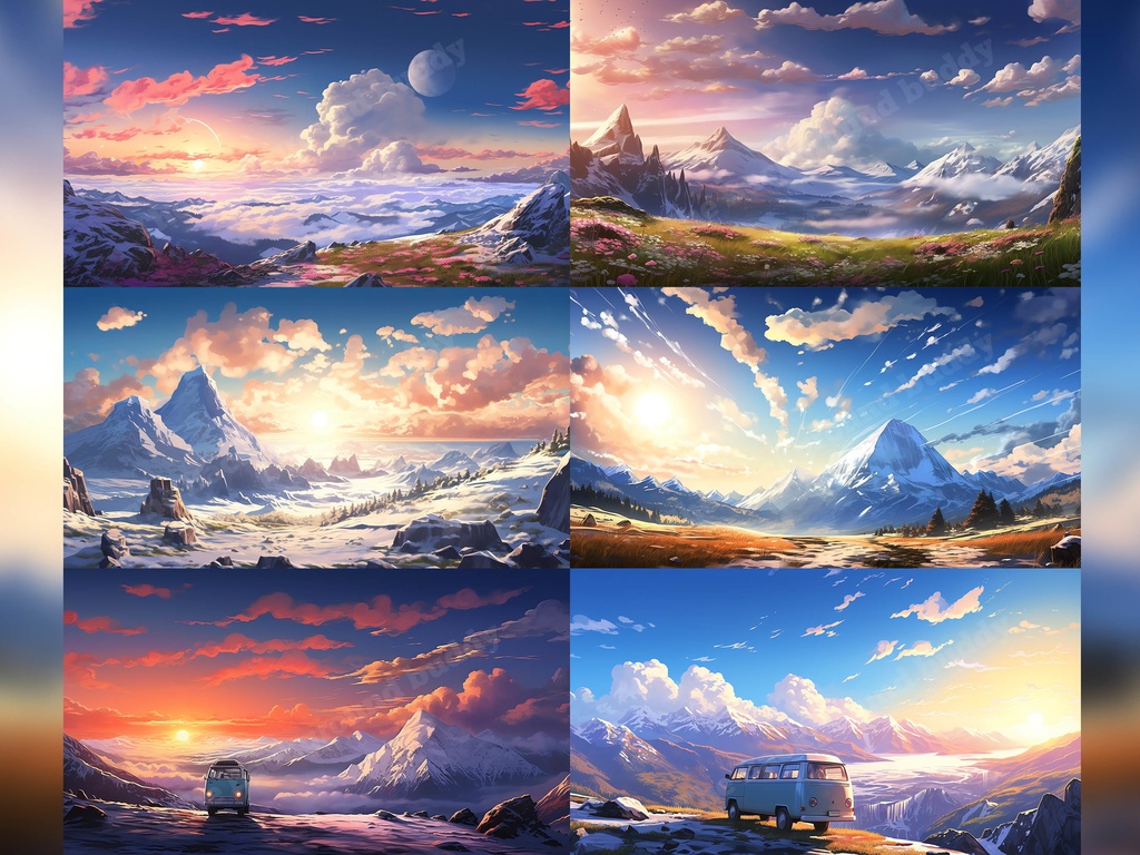 Vtuber Background Bundle, Set of 12 Backgrounds, stream room background, vtuber room background, background twitch, seamless looped, Snowy Landscape