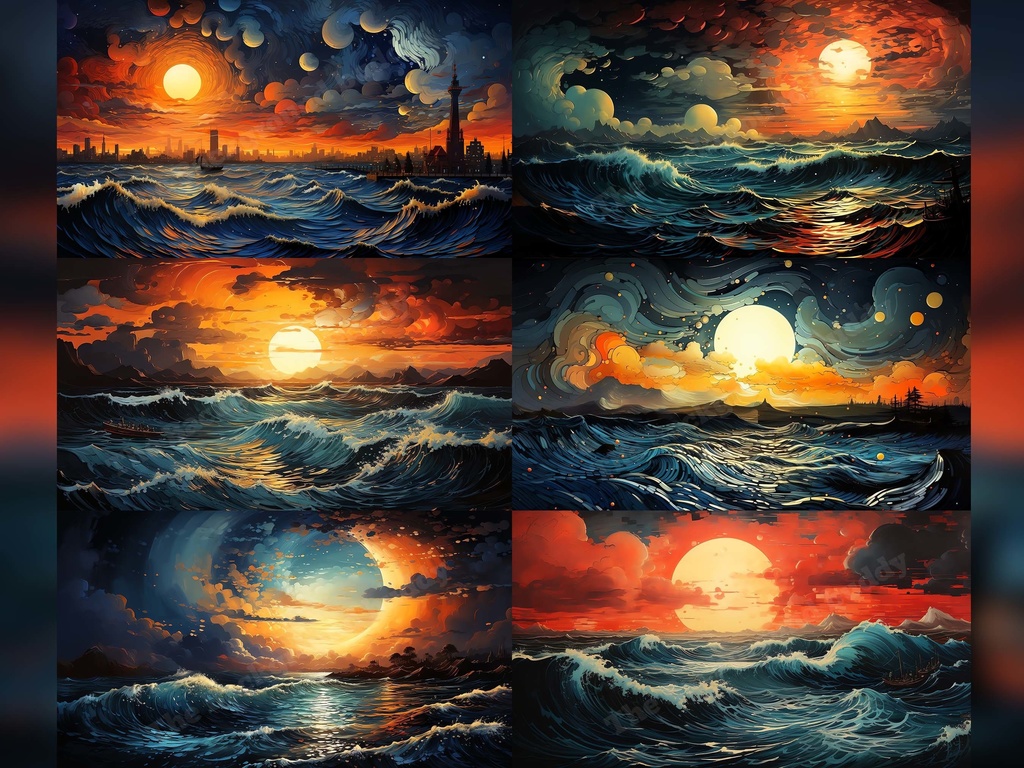 Vtuber Background Bundle, Set of 12 Backgrounds, stream room background, vtuber room background, background twitch, seamless looped, Stormy Ocean