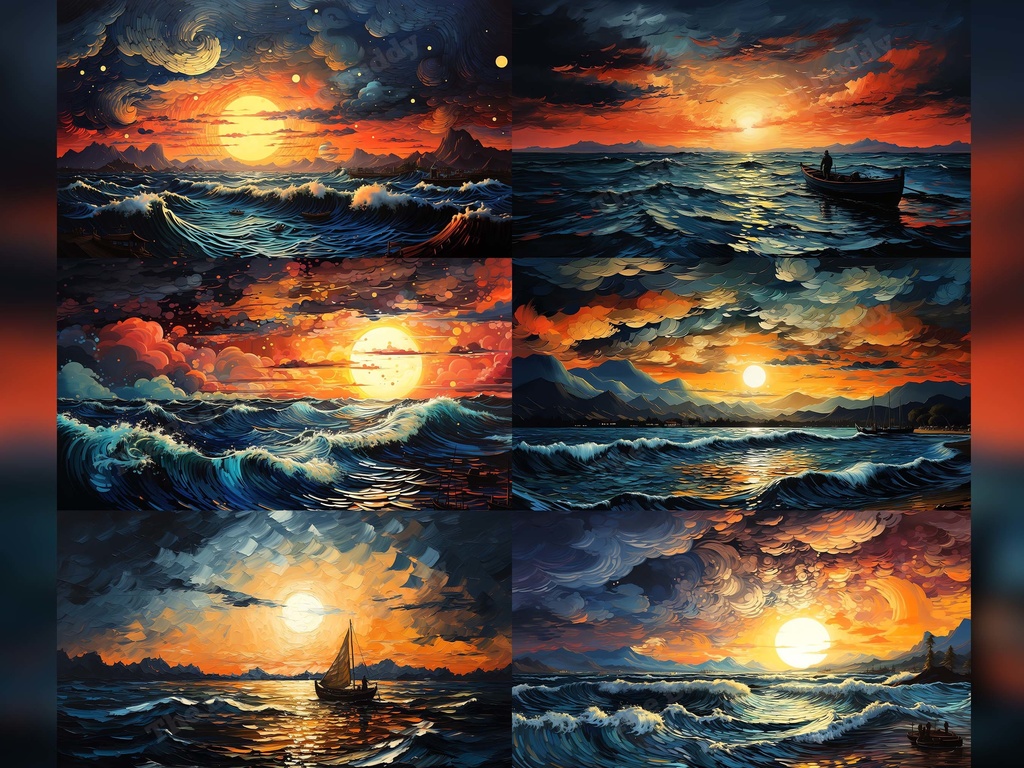 Vtuber Background Bundle, Set of 12 Backgrounds, stream room background, vtuber room background, background twitch, seamless looped, Stormy Ocean