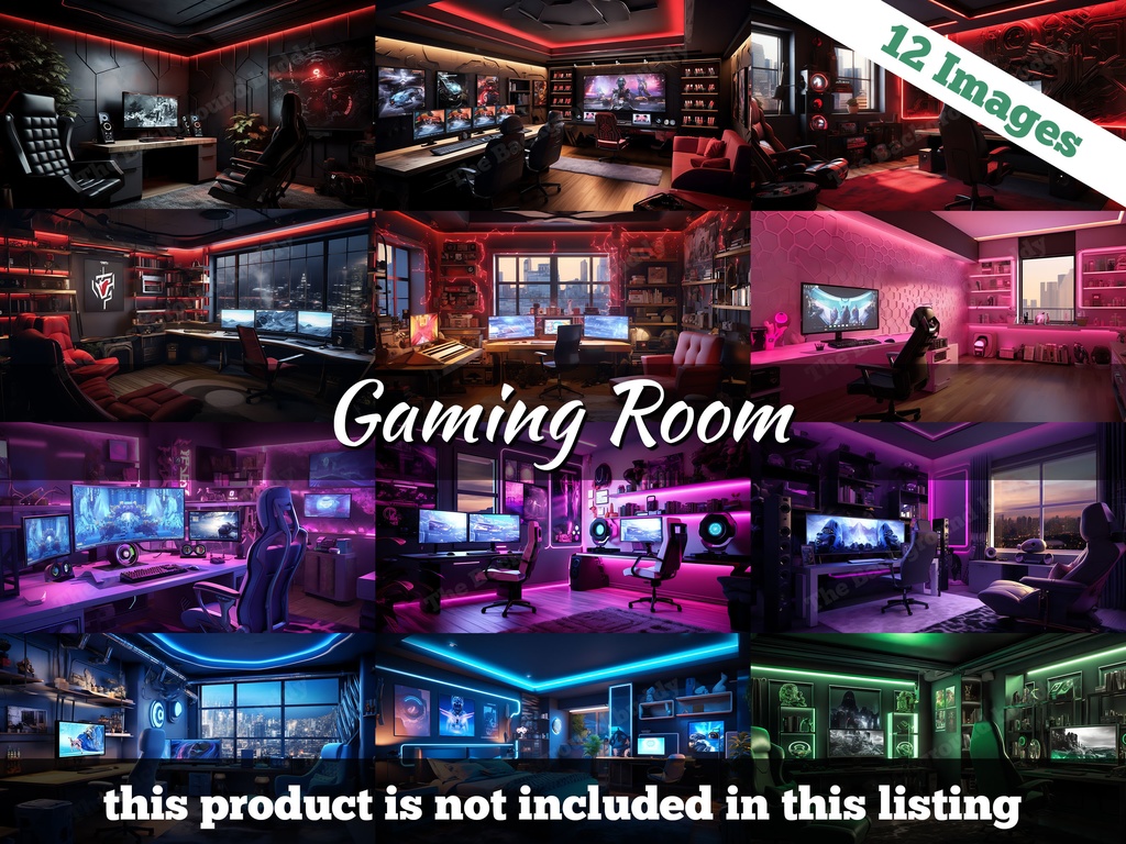 Vtuber Background Bundle, Set of 12 Backgrounds, stream room background, vtuber room background, background twitch, seamless looped, Synthwave Miami Car