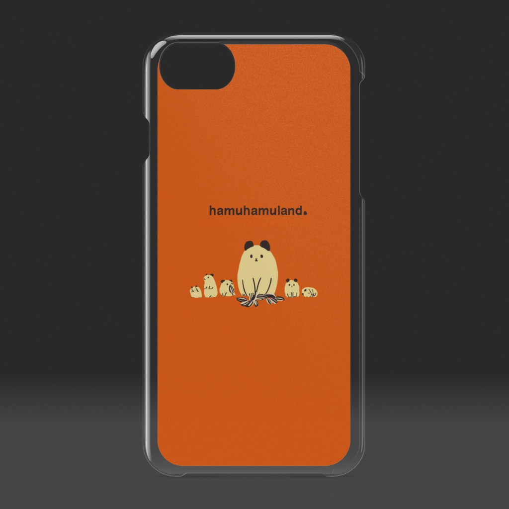 ハムスターの親子 オレンジ