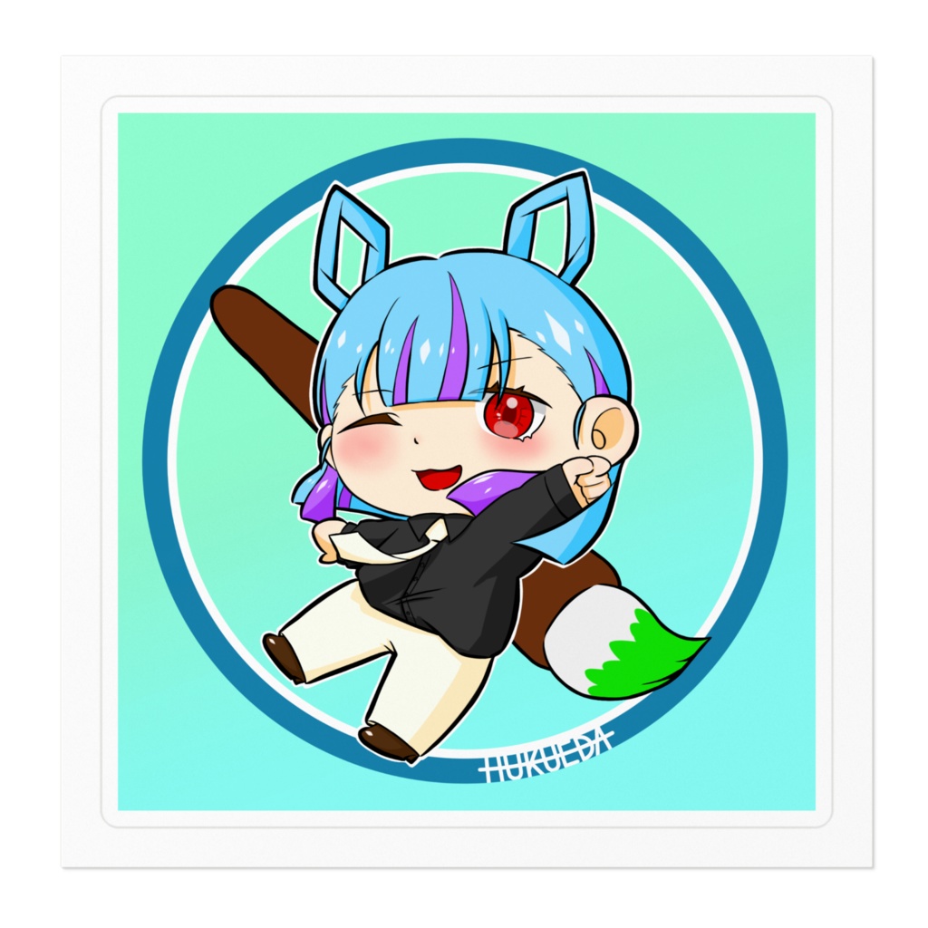 フクエダミズキのミニキャラステッカー