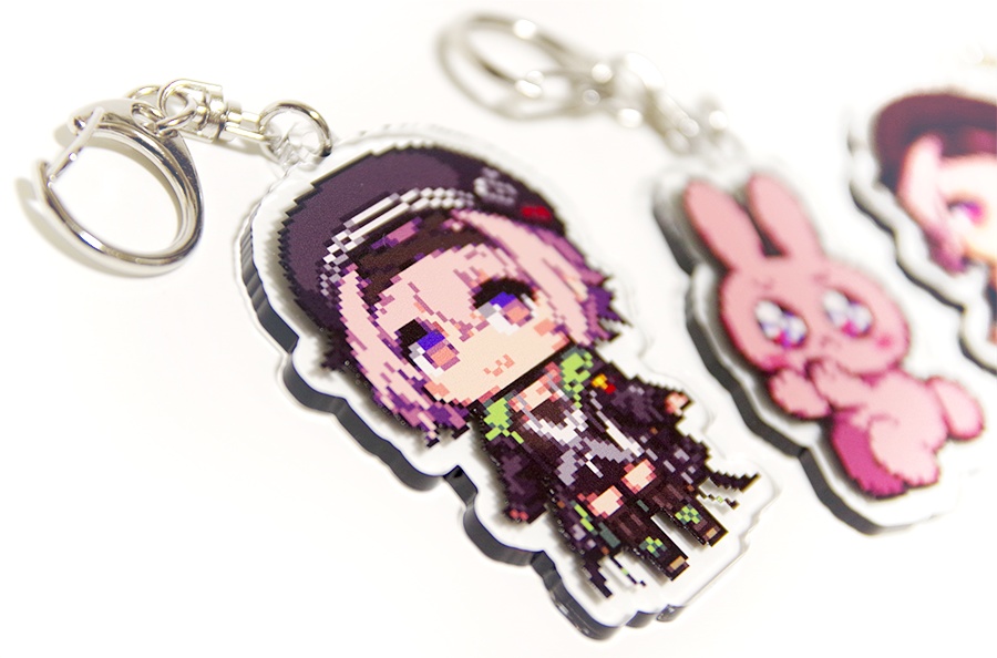 ドットなアクリルキーホルダー