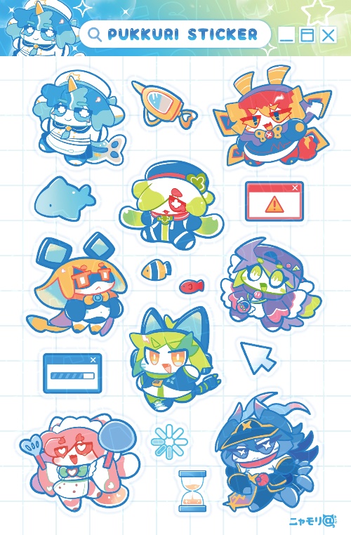 ニャンドロイドぷっくりシール