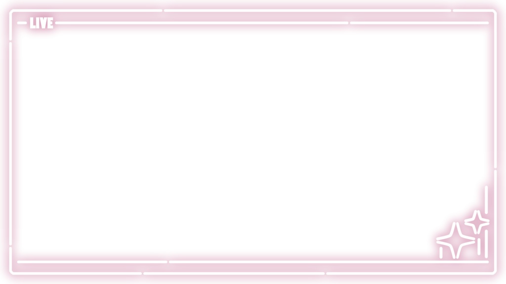 【無料素材】ネオン風ライブフレーム - ワンカラー