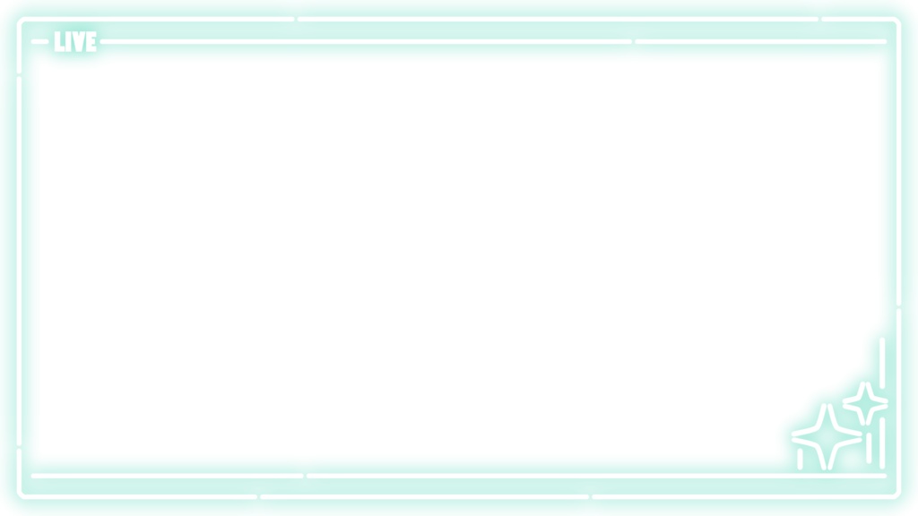 【無料素材】ネオン風ライブフレーム - ワンカラー