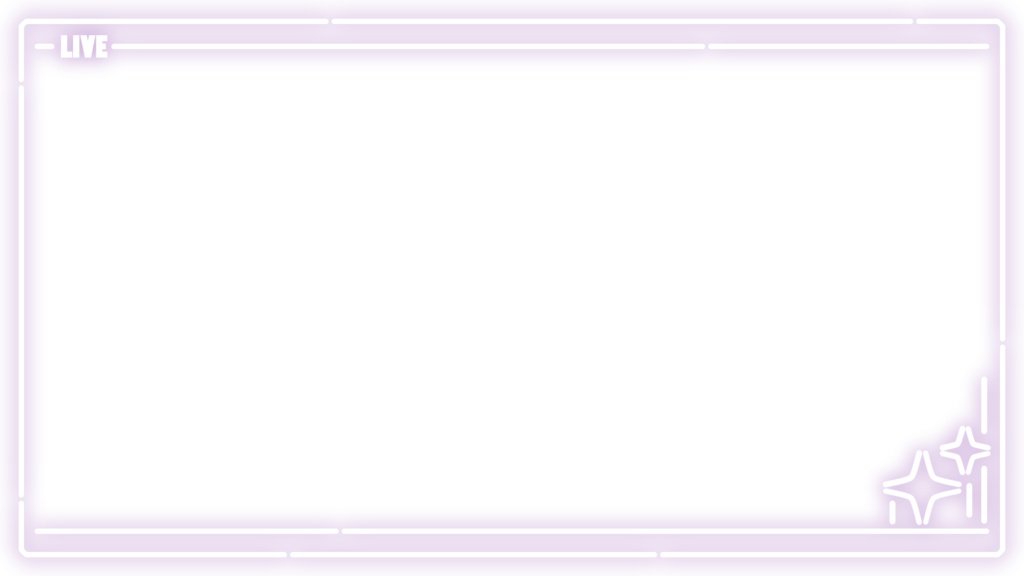 【無料素材】ネオン風ライブフレーム - ワンカラー