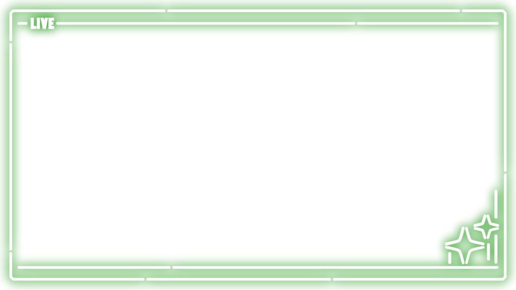 【無料素材】ネオン風ライブフレーム - ワンカラー
