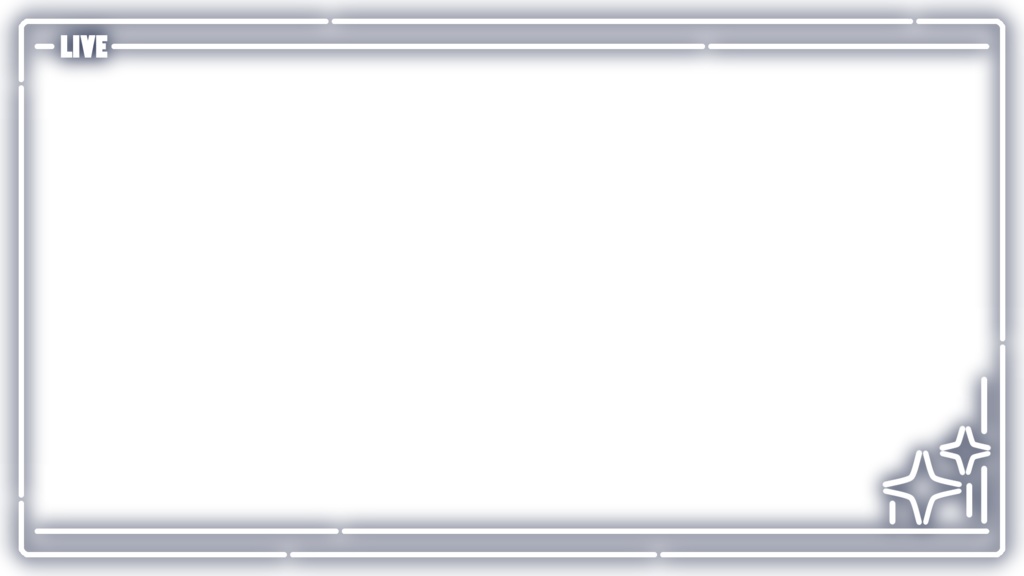 【無料素材】ネオン風ライブフレーム - ワンカラー