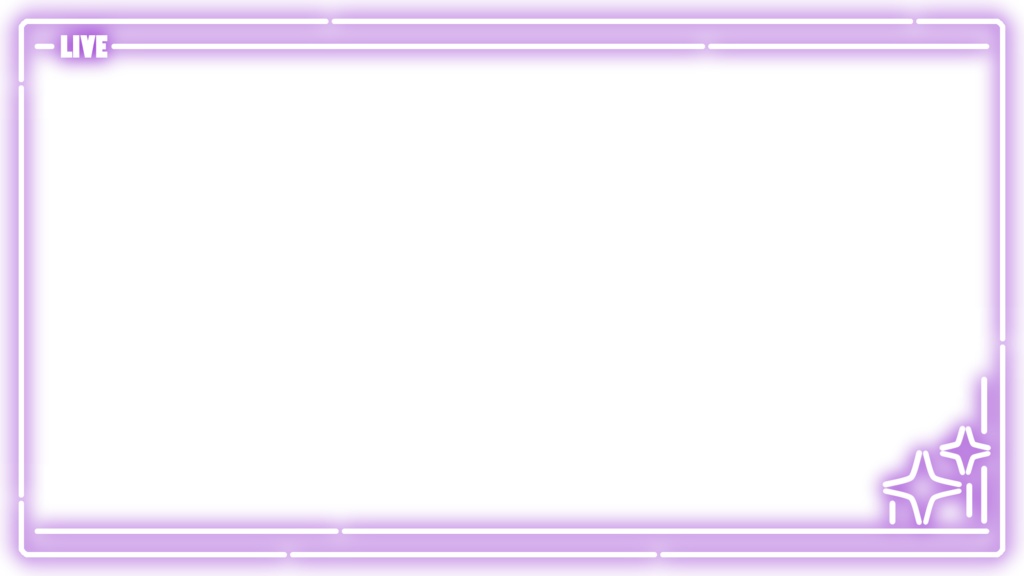 【無料素材】ネオン風ライブフレーム - ワンカラー