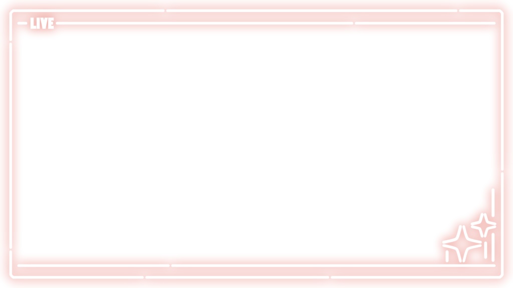 【無料素材】ネオン風ライブフレーム - ワンカラー