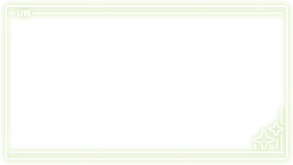 【無料素材】ネオン風ライブフレーム - ワンカラー