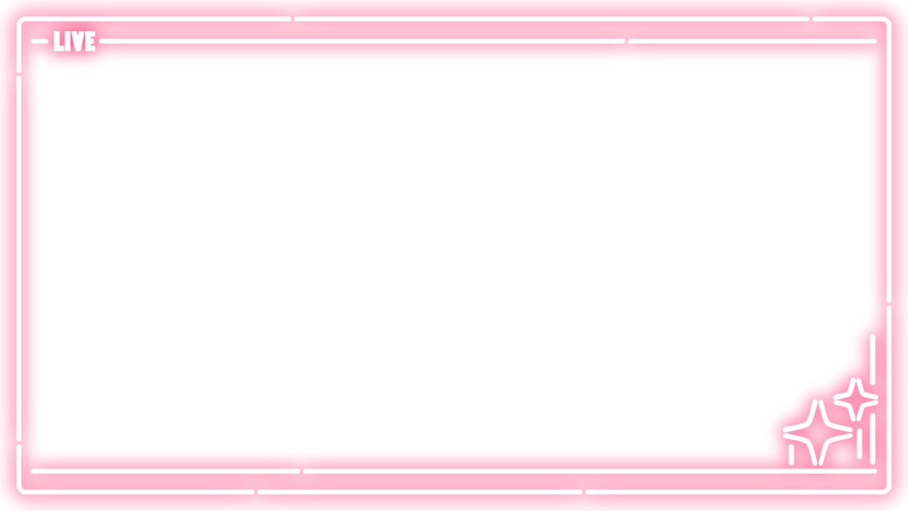 【無料素材】ネオン風ライブフレーム - ワンカラー