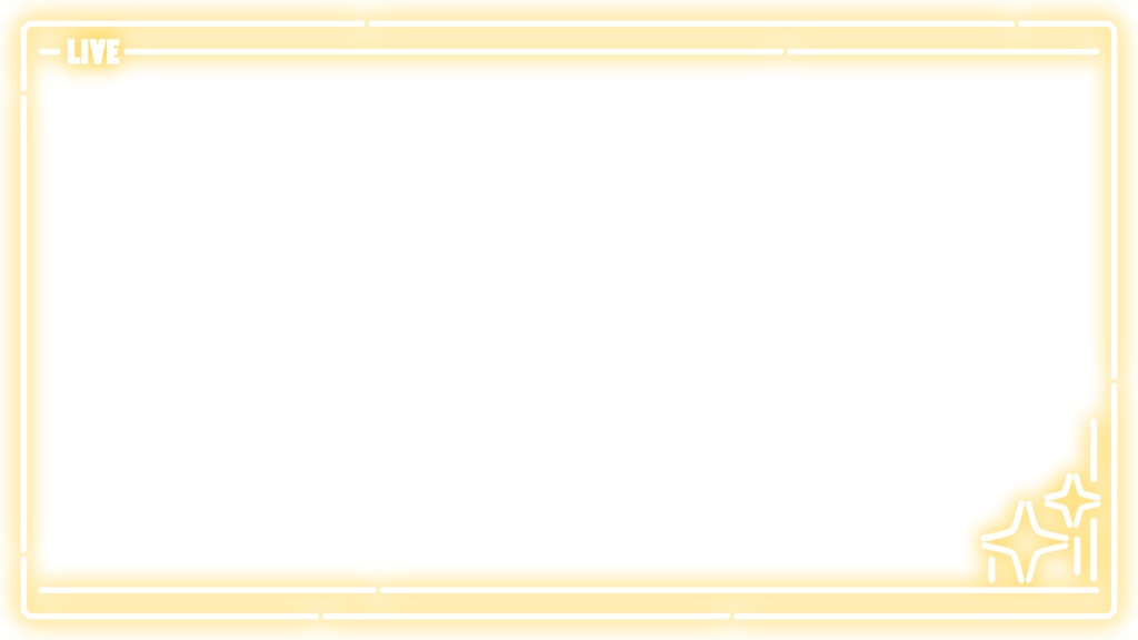 【無料素材】ネオン風ライブフレーム - ワンカラー