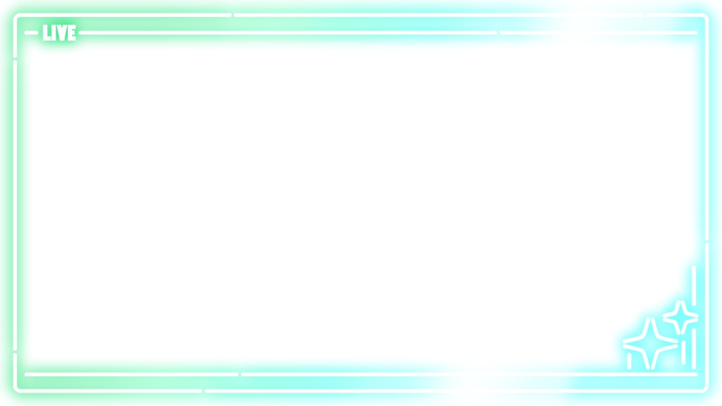 【無料素材】ネオン風ライブフレーム - グラデーション