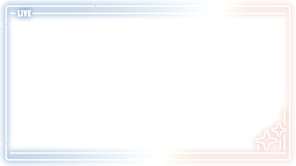 【無料素材】ネオン風ライブフレーム - グラデーション