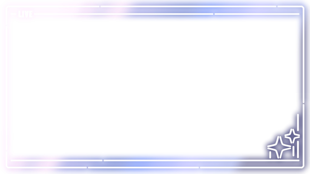 【無料素材】ネオン風ライブフレーム - グラデーション