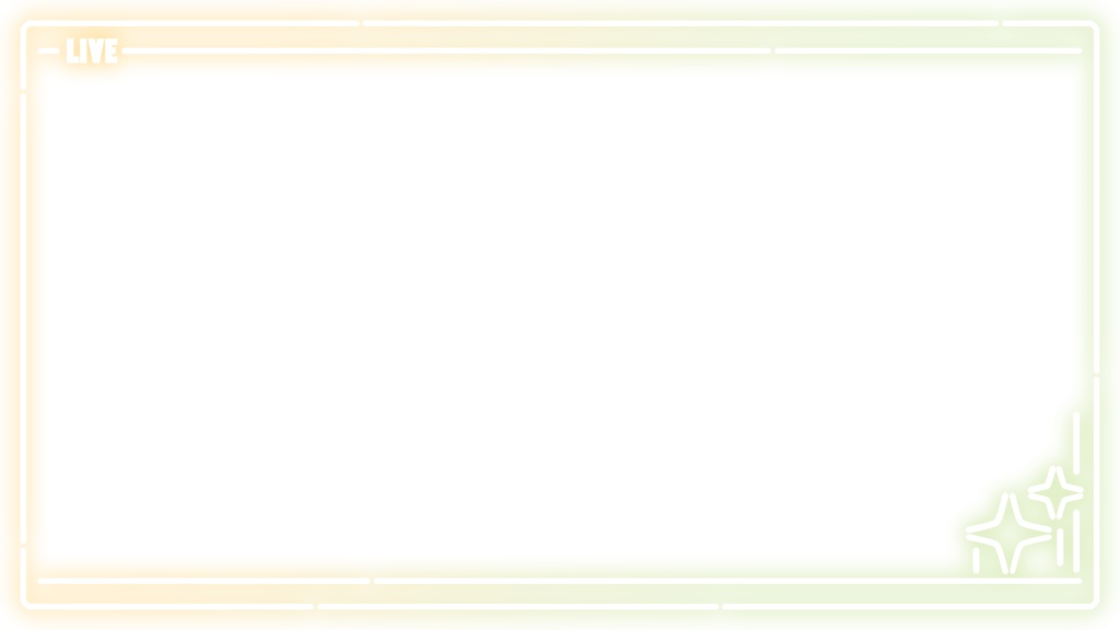 【無料素材】ネオン風ライブフレーム - グラデーション