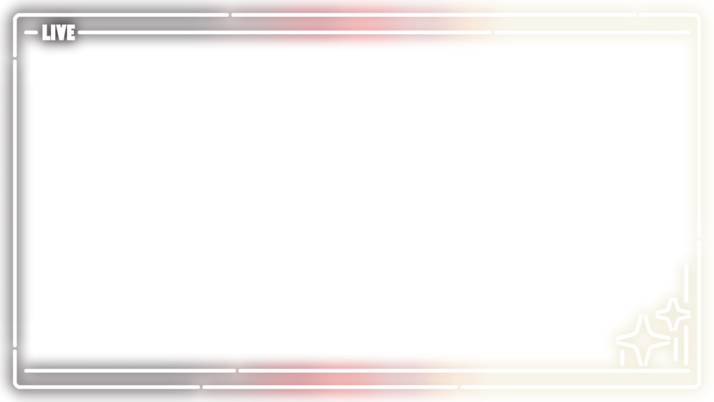 【無料素材】ネオン風ライブフレーム - グラデーション