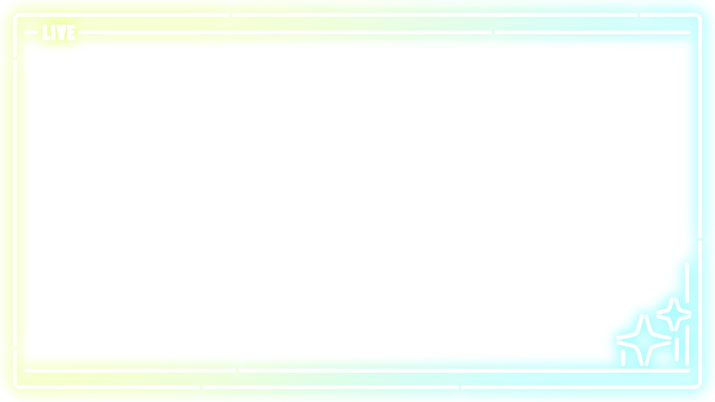 【無料素材】ネオン風ライブフレーム - グラデーション