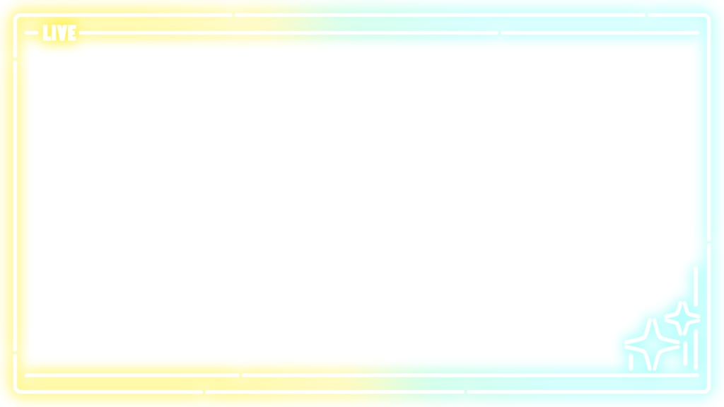 【無料素材】ネオン風ライブフレーム - グラデーション