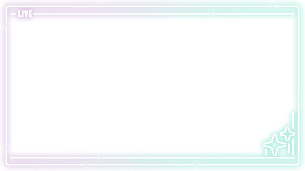 【無料素材】ネオン風ライブフレーム - グラデーション