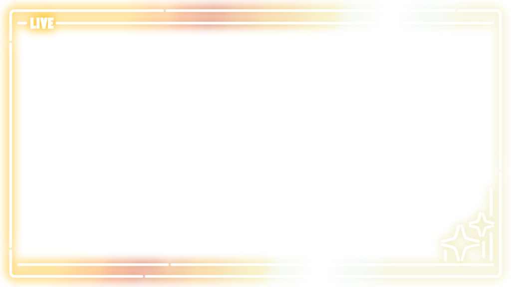 【無料素材】ネオン風ライブフレーム - グラデーション