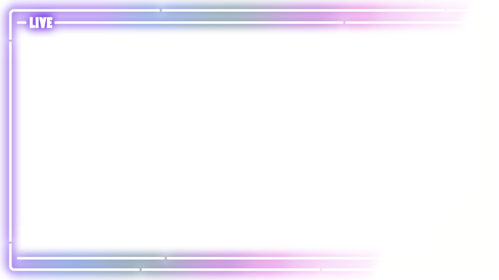 【無料素材】ネオン風ライブフレーム - グラデーション