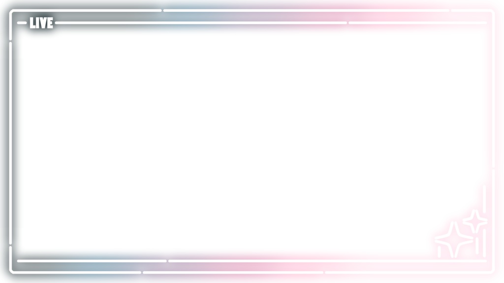 【無料素材】ネオン風ライブフレーム - グラデーション