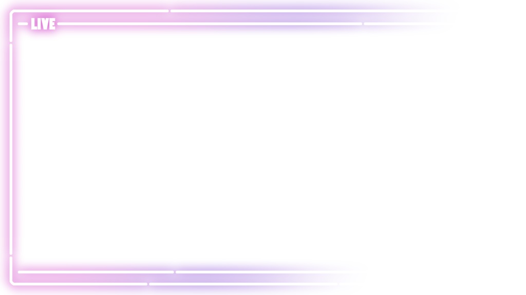 【無料素材】ネオン風ライブフレーム - グラデーション