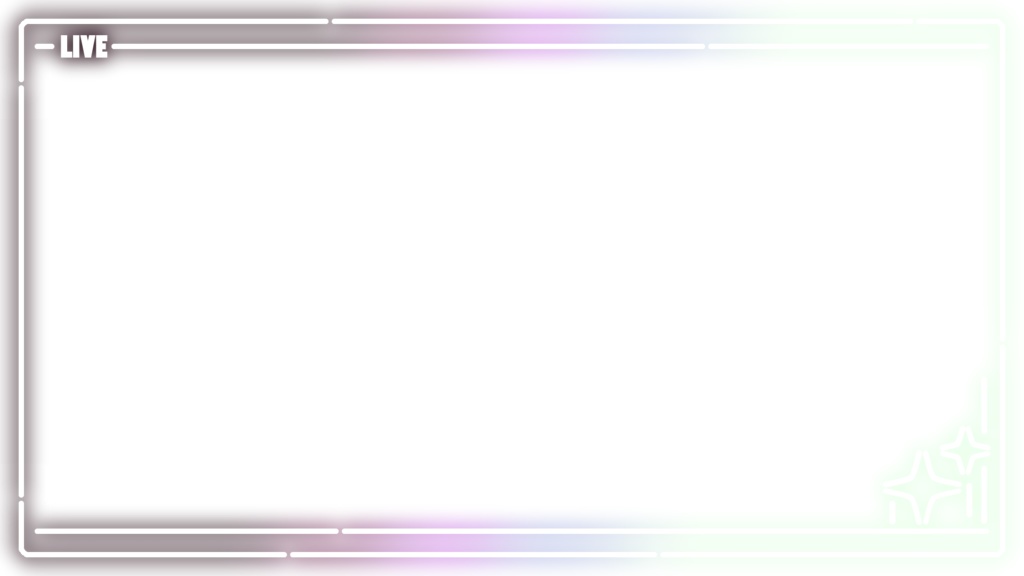 【無料素材】ネオン風ライブフレーム - グラデーション