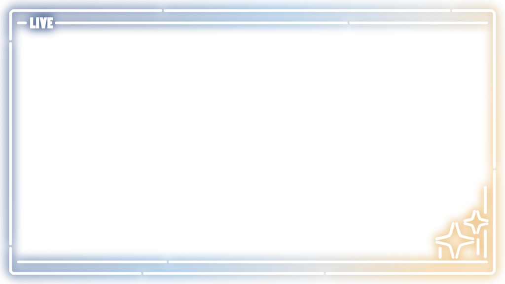 【無料素材】ネオン風ライブフレーム - グラデーション