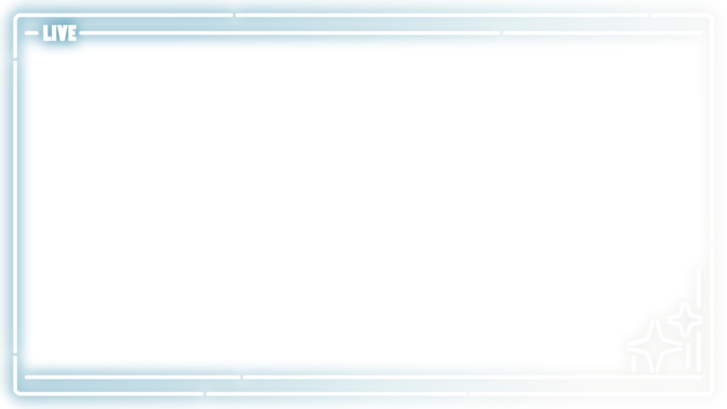 【無料素材】ネオン風ライブフレーム - グラデーション