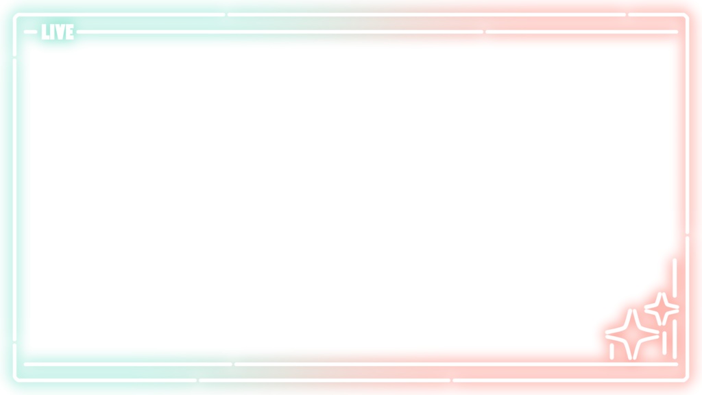 【無料素材】ネオン風ライブフレーム - グラデーション