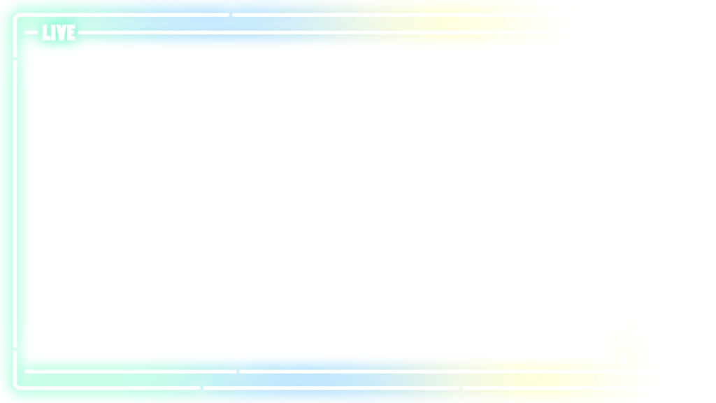 【無料素材】ネオン風ライブフレーム - グラデーション