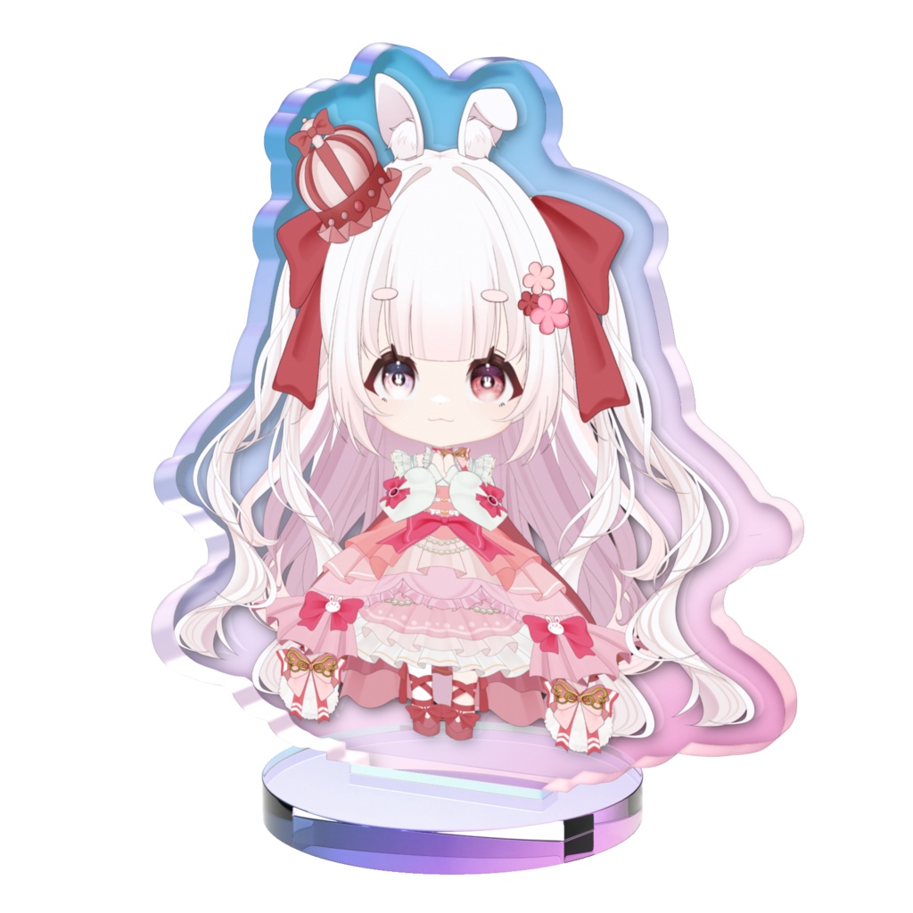 小さい版。オーロラに輝いてみました。ゆめももです。アクリルスタンドな件