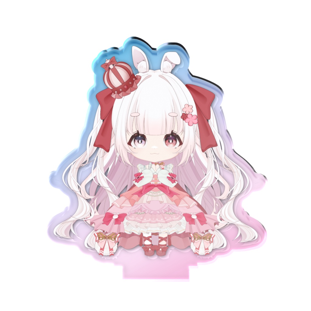 小さい版。オーロラに輝いてみました。ゆめももです。アクリルスタンドな件