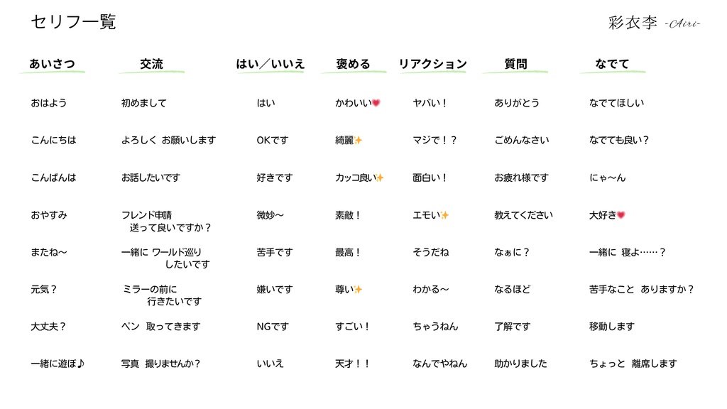 オリジナル3Dモデル「彩衣李 -Airi-」