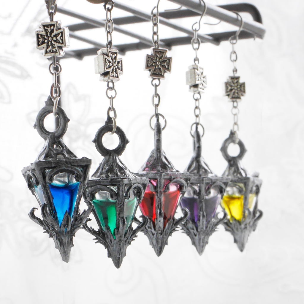 耳飾り「Tolonte - 氷晶石と魔法の雫 -」古代Ver.