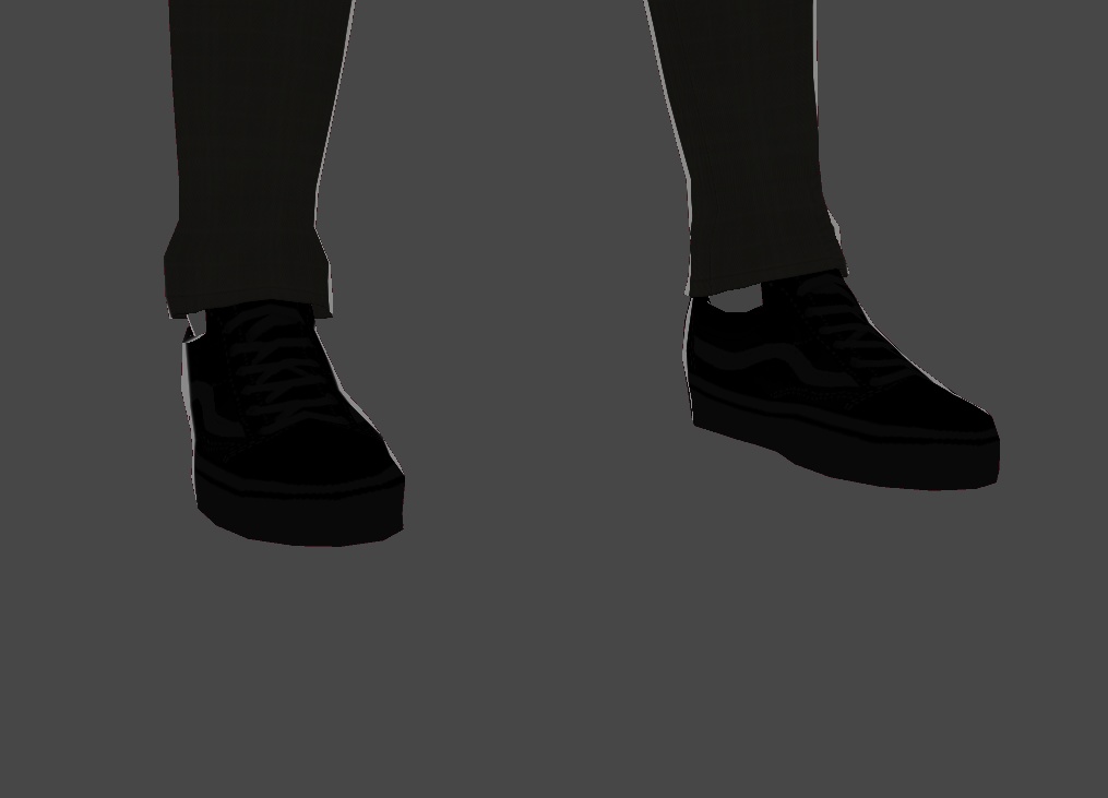 Black Vans Shoes for Vroid [黒い靴]