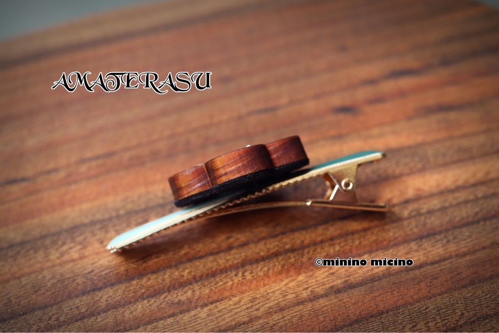 天照 令和つまみ細工アートクリップ 青梅