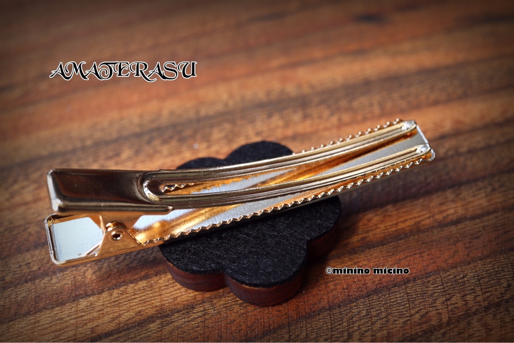 天照 令和つまみ細工アートクリップ 緑桜