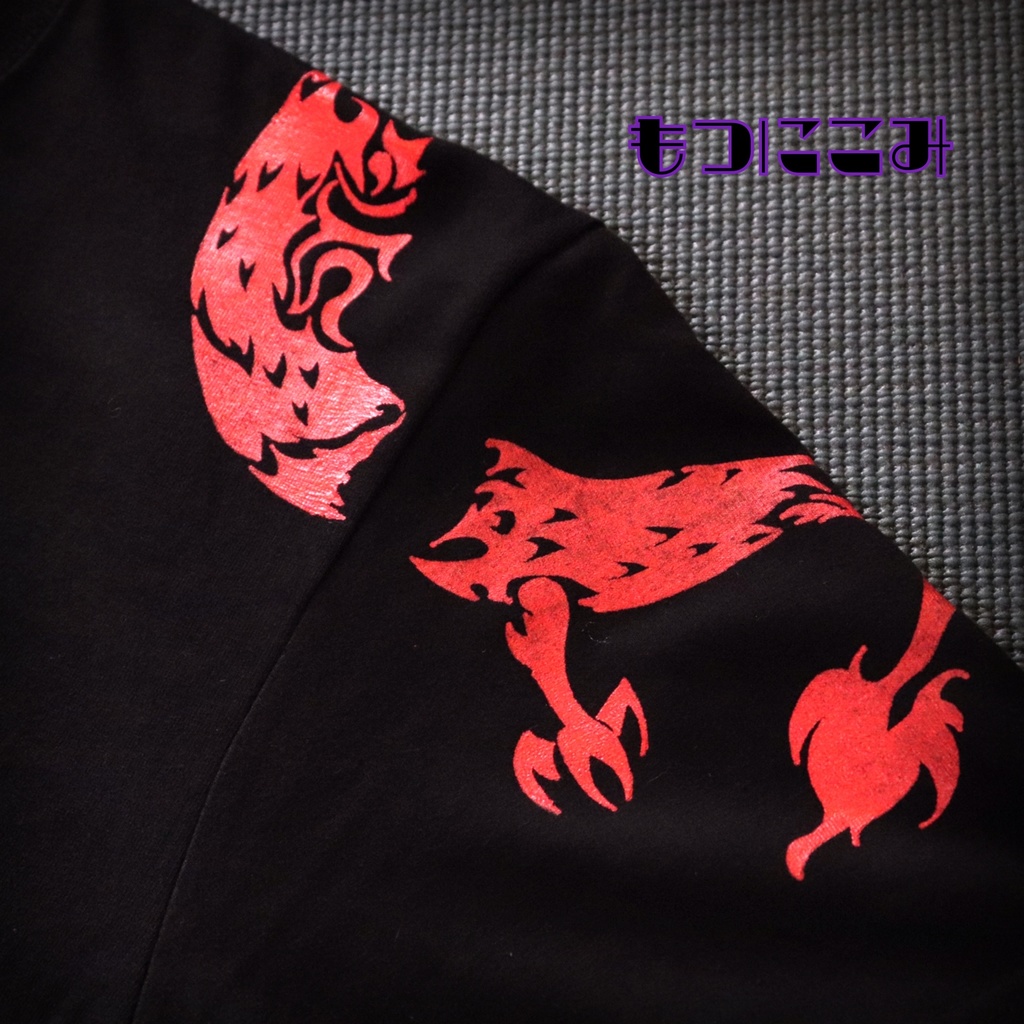 アナログシルクスクリーン プリントT❁赤龍伽羅