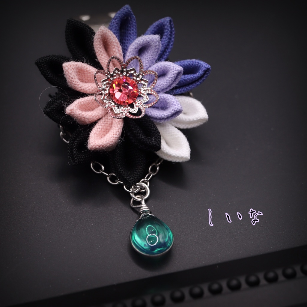 つまみ細工マルチクリップ❁千正