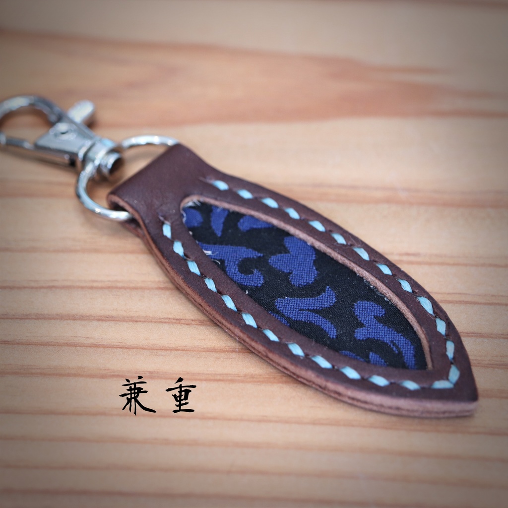 箔押革飾り❁石&青